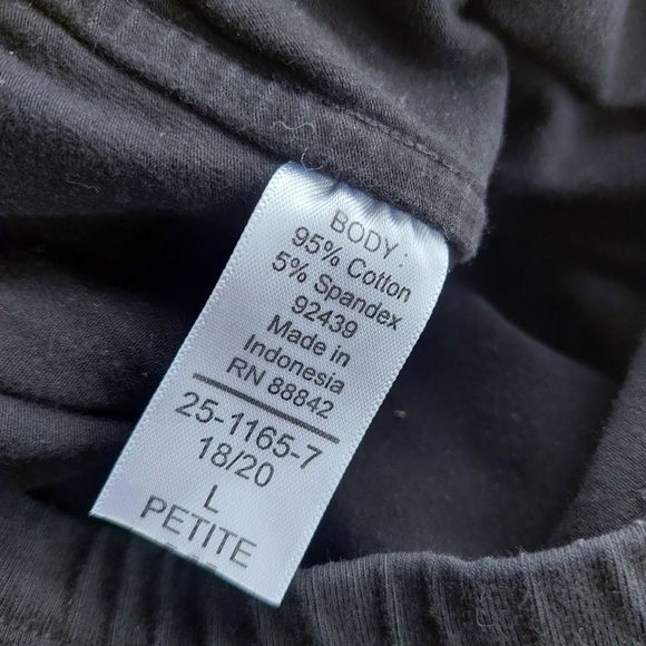 Woman Within Black Cropped Sweatpants 18/20 PETITE NWOT - Picture 3 of 9